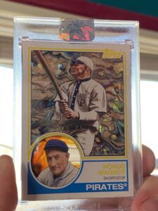 Honus Wagner with abelone background